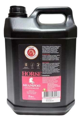 Shampoo Evolution Para Cavalos Brene Horse 5 Lt Hiidratanete