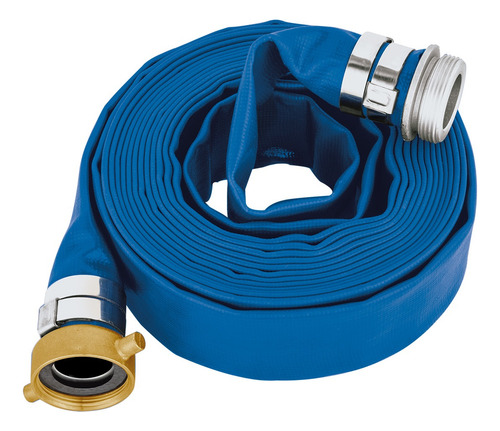 Manguera De Agua Plana Bombeo 50 M C/conex Mun Md-0276