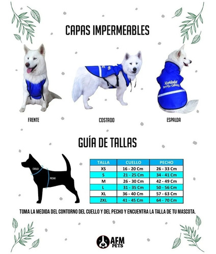 Imagen 2 de 2 de Capa Impermeable Para Perros Talla Desde La Xs / L