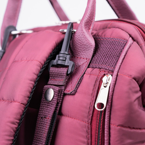 Imagen 10 de 10 de Mochila Bolso Maternal Certar´s Jane Bordeaux
