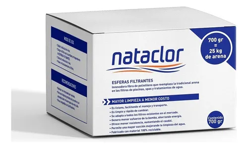 comprar Esferas Carga Filtrantes Nataclor 700 Grs = 25kg Arena Pompo