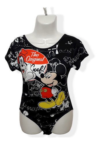 Body Pantiblusa Con Estampado De Micky Mouse Y Goofy