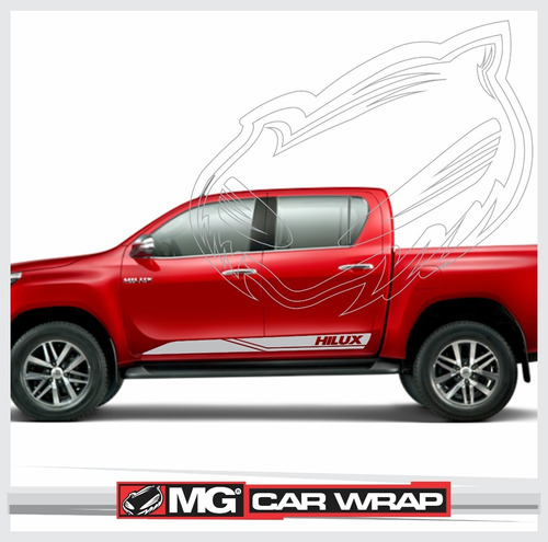 Calco Vinilo Toyota Hilux Laterales (kit Completo) Samuray