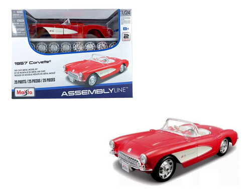 Chevrolet Corvette 1957 Maisto Escala 1/24 1:24 Armable 25pz