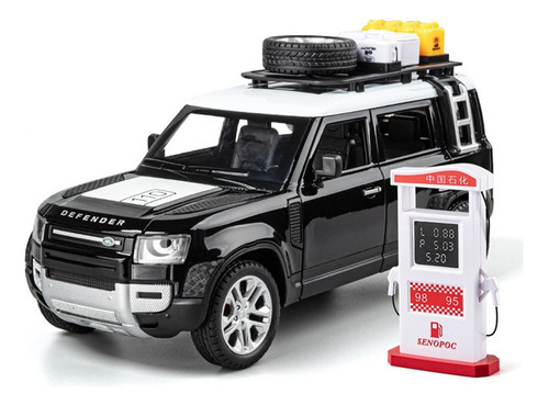 Land Rover Defender Miniatura Metal Coche Con Luz Y Sonido