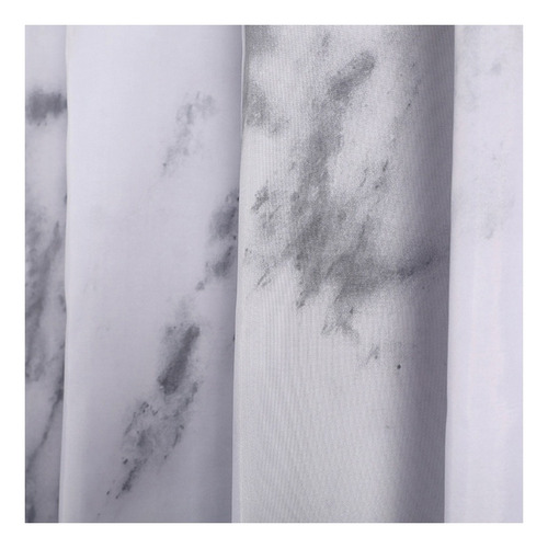 Yi Cortina De Ducha De Mármol Impermeable Con Ganchos Ba