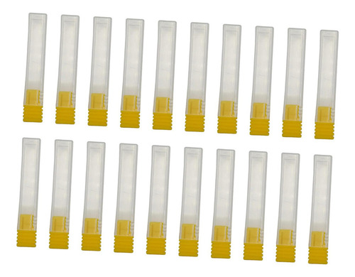 Gj: Estuche Para 20 Brocas De Manicura, Contenedor Amarillo