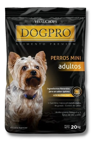 Alimento Premium Dogpro Mini Adulto 20 Kg