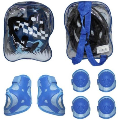 Kit Proteção Infantil Azul Cap/cotov/joelhei/munheq
