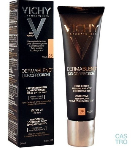 Vichy Dermablend 3d Correction Spf 25 #25 Nude 30ml