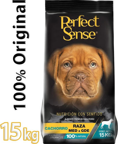 Croquetas 100% Natural Perfect Sense Cachorro Raza M/ G 15kg