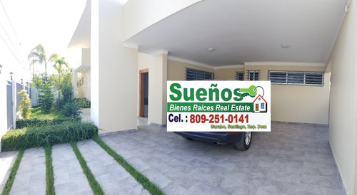 Imagen 4 de 30 de Sueños Bienes Raíces Real Estate Cod:2250 Vende Preciosa Casa Con Piscina En Urb: Don José María, Gurabo, Santiago, Rep. Dom.