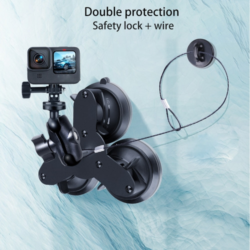 Imagen 3 de 8 de Soporte De Ventosa Triangular Para Gopro/dji Osmo Action