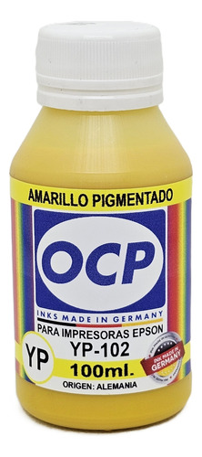 Tinta Alemana Ocp Pigmentada Para Epson L15150 L6490 100ml. Amarillo Pigmentado