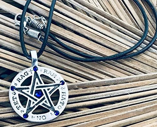 Trilogia Joyas Peltre Pentagrama Tetragrammaton Runas Colgan
