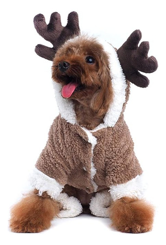 Disfraz Reno Navidad Para Mascotas Perro Gato Y Cómoda Pijam
