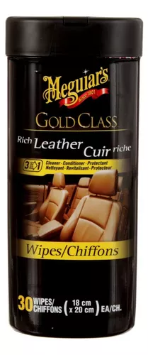 Meguiar's Gold Class Rich Leather Wipes - 25 premium wipes