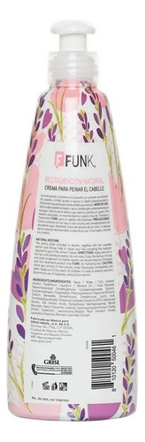 Crema Para Peinar Restauracion Natural Funk Lavanda Y Miel