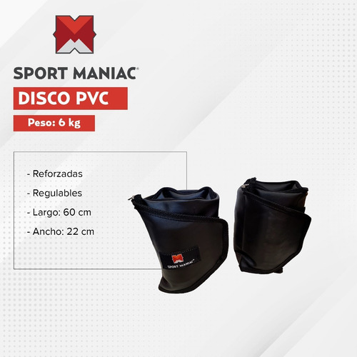 Imagen 3 de 4 de Par De Tobillera Con Peso 6 Kg Profesionales Sport Maniac