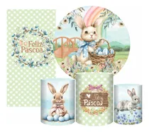 Comprar Kit Painéis + Trio Cilindro Casado Tecido Sublimado - Páscoa