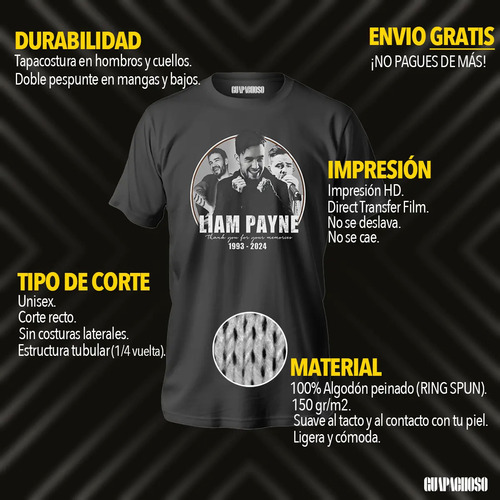 Playera Liam Payne One Direction Gracias Por Los Recuerdos
