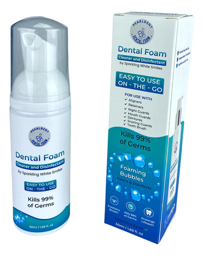 Pearldent - Espuma Dental  Limpia Y Esteriliza Aparatos Den