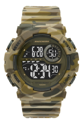 Reloj Para Hombre Sr1174 De Poliuretano Camuflaje Skechers