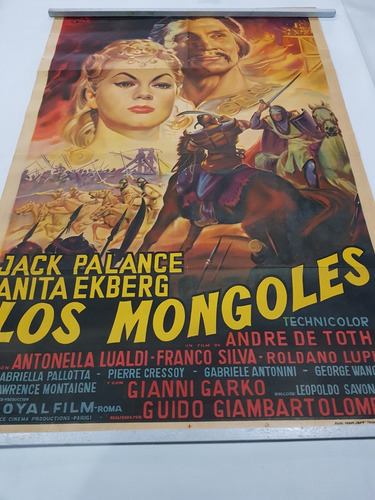Antiguo Afiche Los Mongoles Película Palance Mag 59827