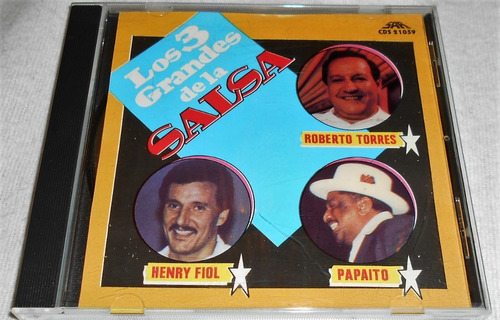 Cd Los 3 Grandes De La Salsa / Roberto T Papaito Henry Fiol
