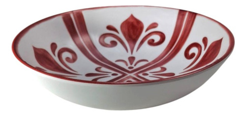 Jogo Bowls 6 Melamina Facetado Marsala 290ml Branco