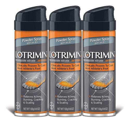 Lotrimin Af Athlete's Foot Powder Spray 3 Pack Importado