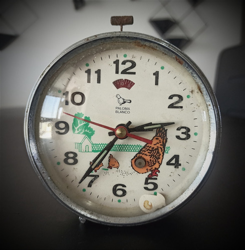 Antiguo Reloj De Cuerda Gallinita Original Metalico! Ofert (Usado)