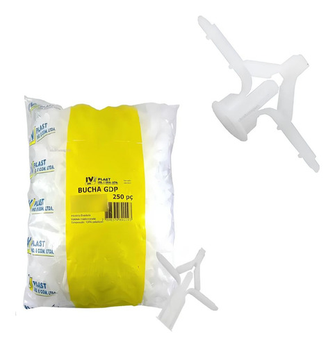 Bucha Fixação Em Gesso 4 A 16mm Com 250 - Ivplast