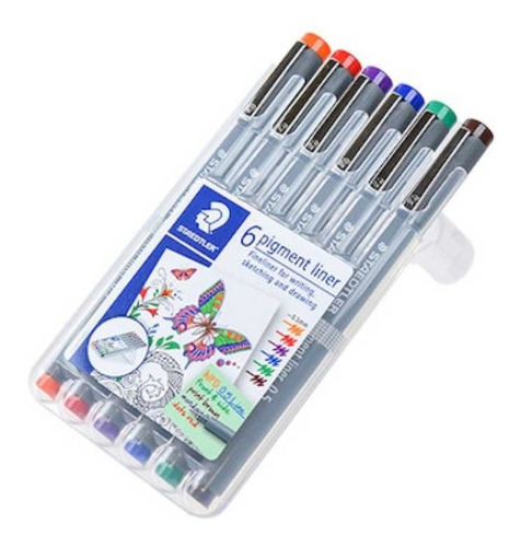 Estuche De 6 Estilografos De Color Graduados Staedtler 308