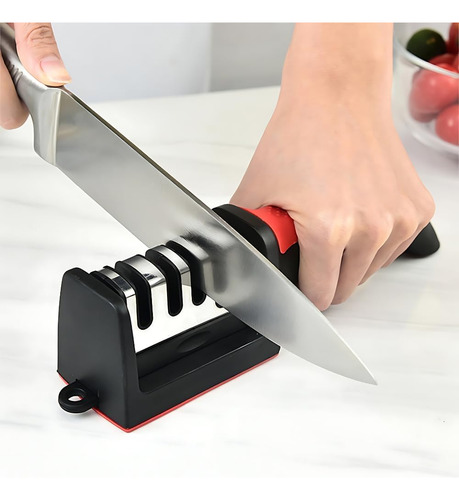 Afilador De Cuchillos Y Tijeras Profesional Manual 3 En 1