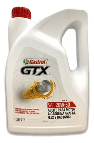 Castrol Gtx 20w50 X 4 L 4 Unidades