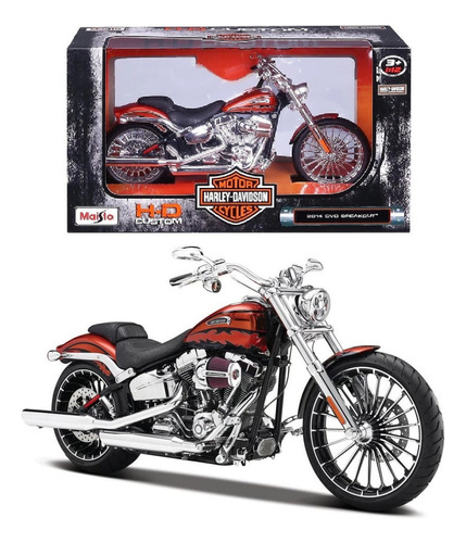Moto Maisto Harley Davidson 2014 Cvo Breakout 1:12 Ofert! Color Naranja