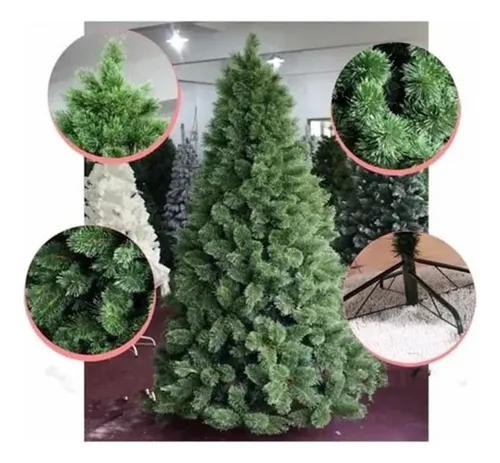 comprar Árvore De Natal Pinheiro Neve 2,10m 566 Galhos A0321n Cor Verde Com Verde Carlo, Desfiados Nas Pontas