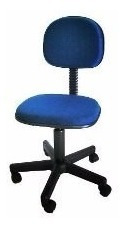 Imagem 1 de 1 de Cadeira Secretaria Giratória Tecido Azul Royal