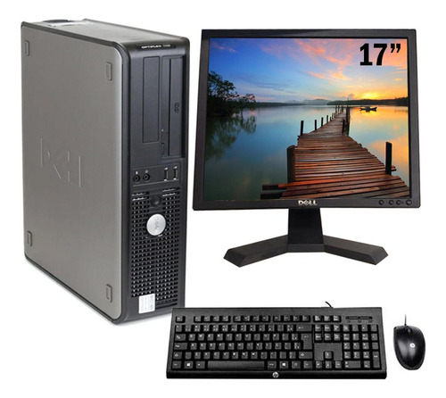 Cpu Dell 330/360/745 Core 2 Duo 4gb 500gb Wifi + Monitor 17'