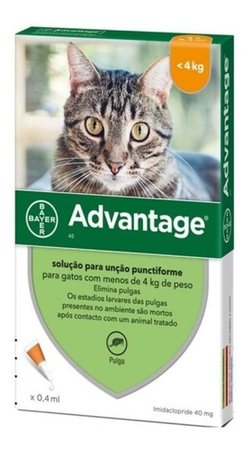 Advantage Pipeta Antipulgas Gatos Hasta 4kg - Aquarift