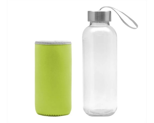 Botella De Vidrio Con Funda Aislante 400 Ml 