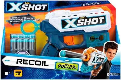 Pistola X-shot Recoil Kickback O Pulse 27mts Original Zuru