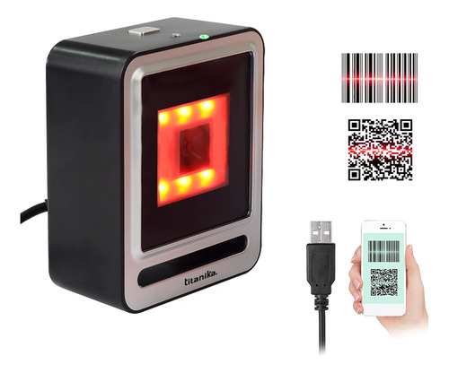 Lector De Código De Barras Titanika Bar Craft Vertical Omnidireccional 2d 1d Usb Qr Pdf Usb 2200 Lecturas Compatible Con Todos Los Sistemas