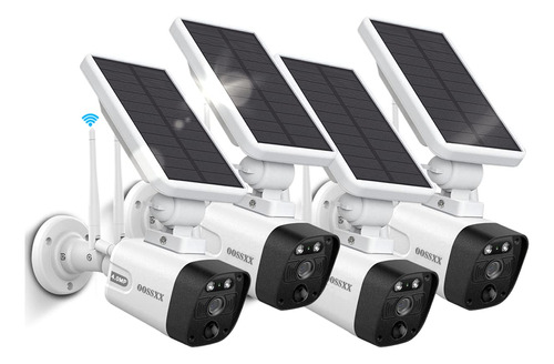 Oossxx Camara De Seguridad Solar Para Exteriores, Inalambric