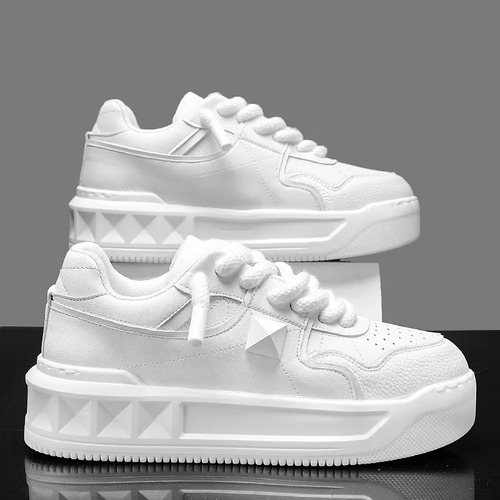 Zapatillas Casuales Transpirables Para Hombre, Zapatos Blancos De Verano