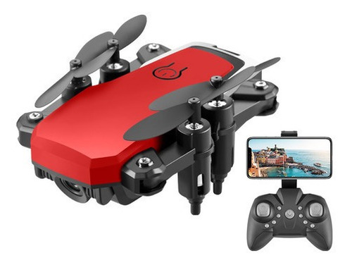 Mini Drone, Lf606 Rc Drone Con 4k Cámara Rojo 3*batería