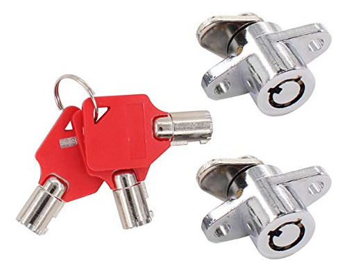 Motorcycle Hard Saddle Bag Saddlebag Lock Key Set Red A...