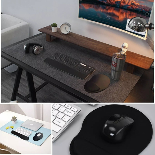 Kit 200 Unidades - Mouse Pad Ergonômico + Apoio De Teclado