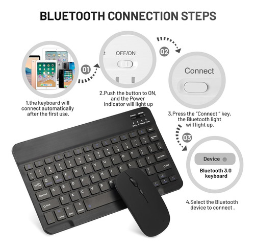 Teclado Para Tablet, Smartphone, Windows Guiheng Negro